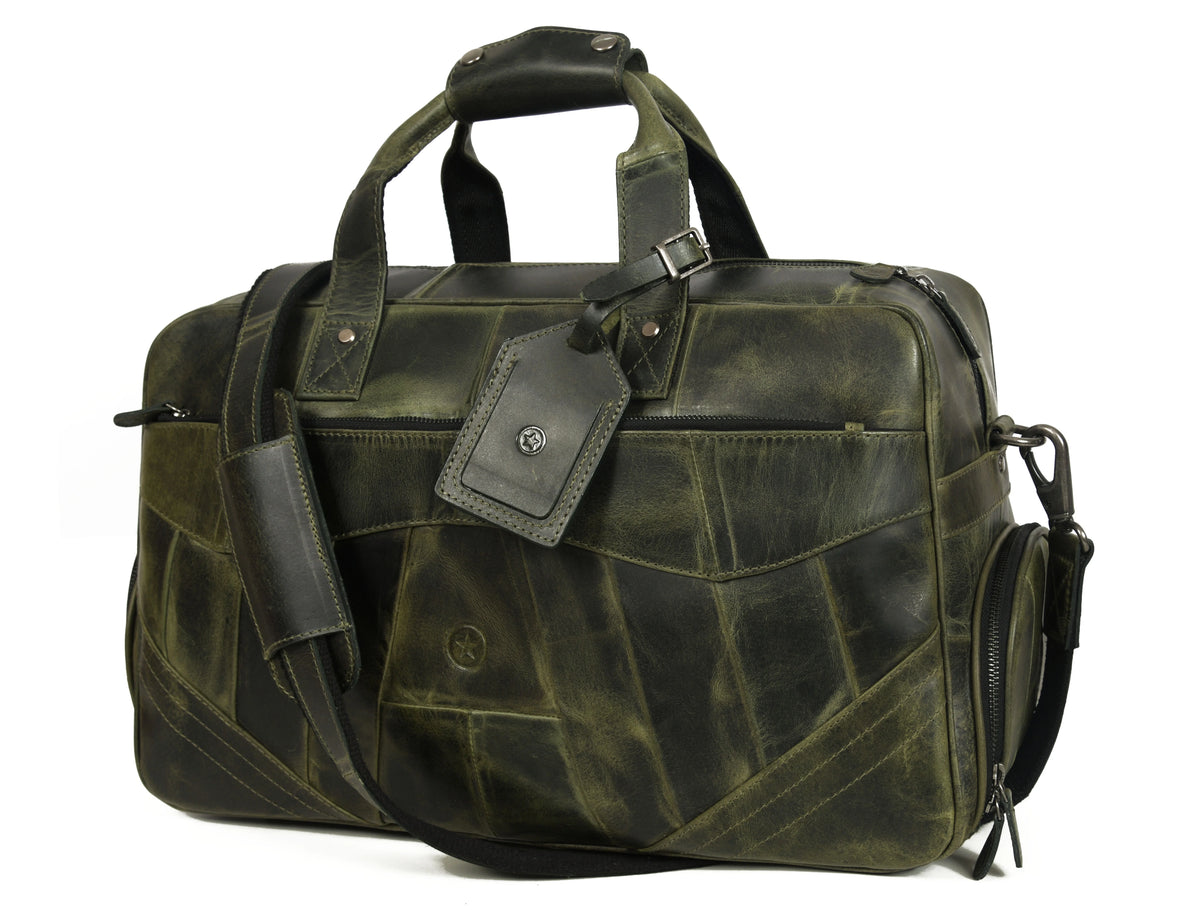 Leather Duffle Bag Travel Bag J370976