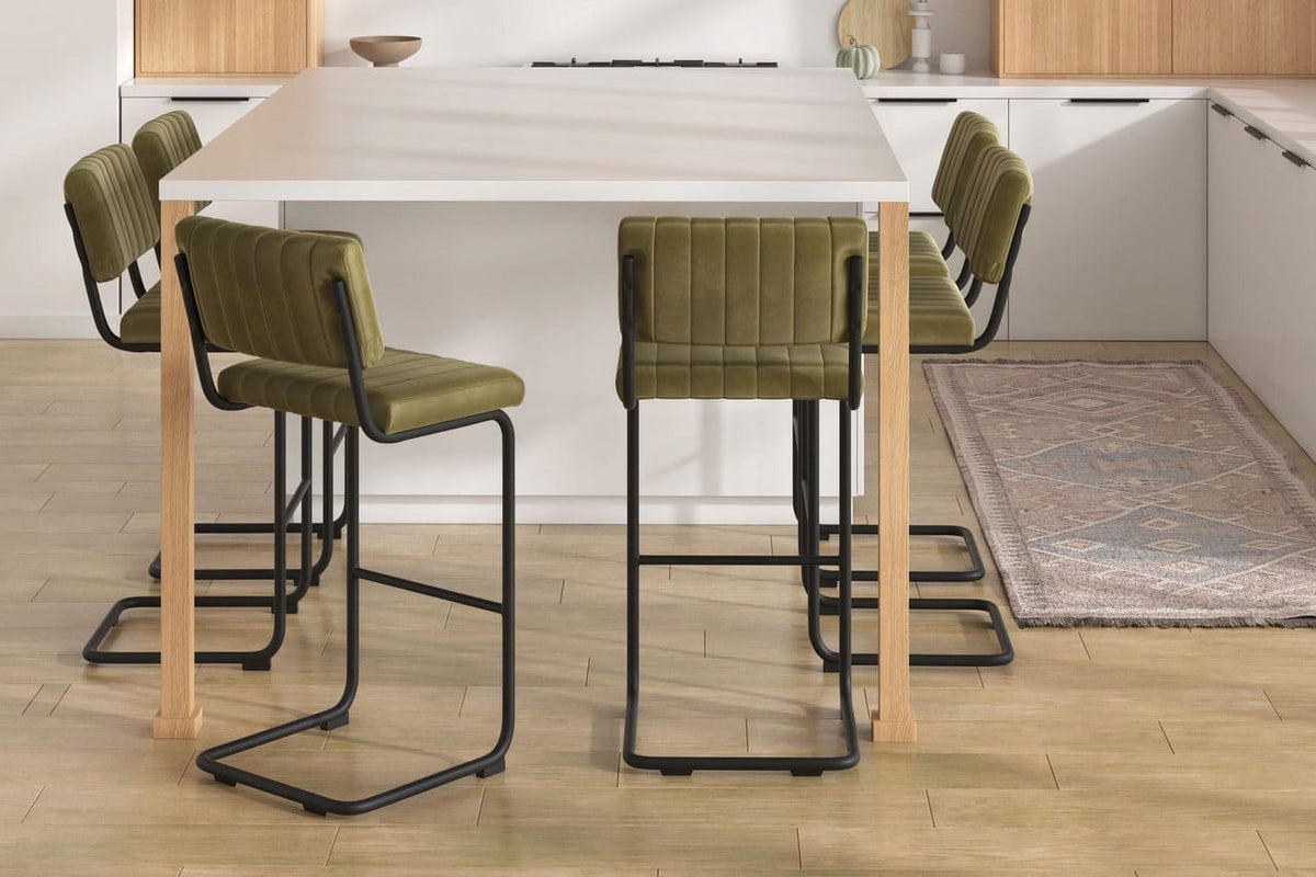 Platinum Velvet Bar/Counter Stool, Set of 2, 30 in. Y9749
