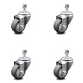 3.5 inch Thermoplastic Rubber Wheel Swivel Caster Set Z5468