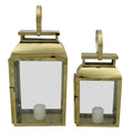Set of 2 Metal Candle Lanterns B1734