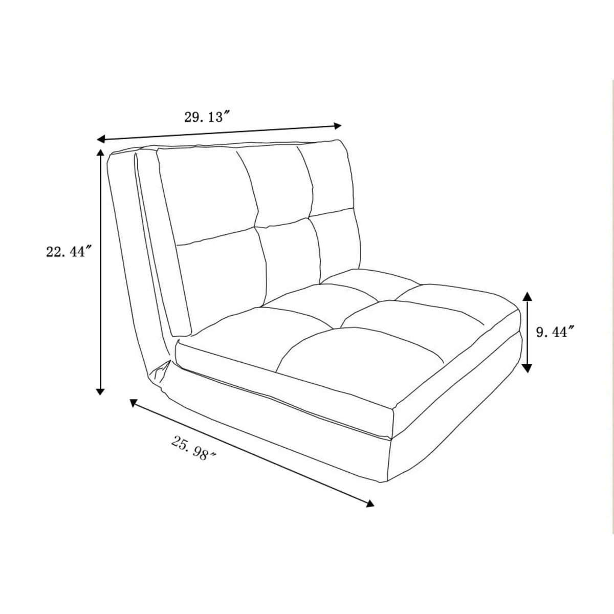 Loungie Microsuede Flip Convertible Chair B726716