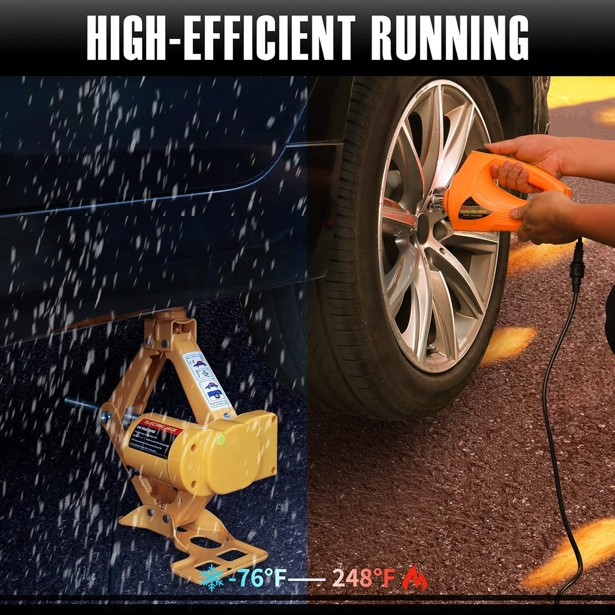 Electric Car Jack 3 Ton 12V Scissor Car Jack with Impact Wrench O204