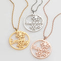 Snowflakes Name Disc Necklace Y2938