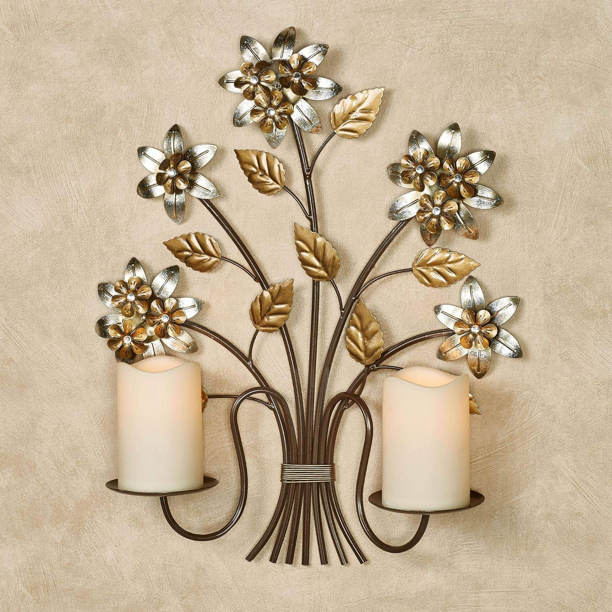 Wall Candelabra Multi Metallic Pack of 2 I403