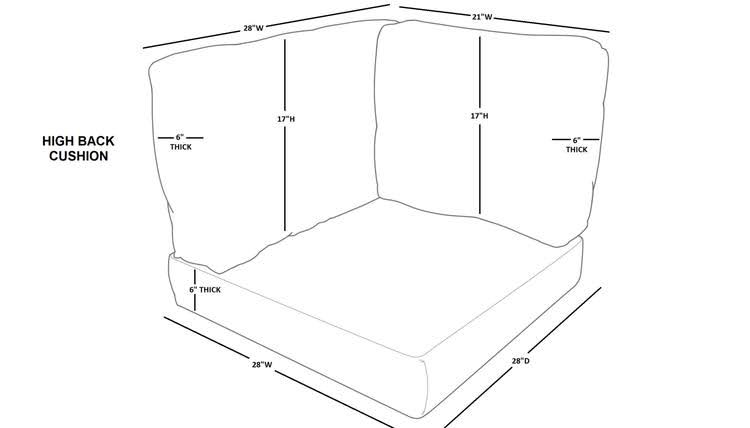 High Back Cushion Set X414