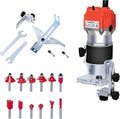 Wood Router Trimming Machine 110V 800W with 12 Pcs 1/4 Router Bits A164140