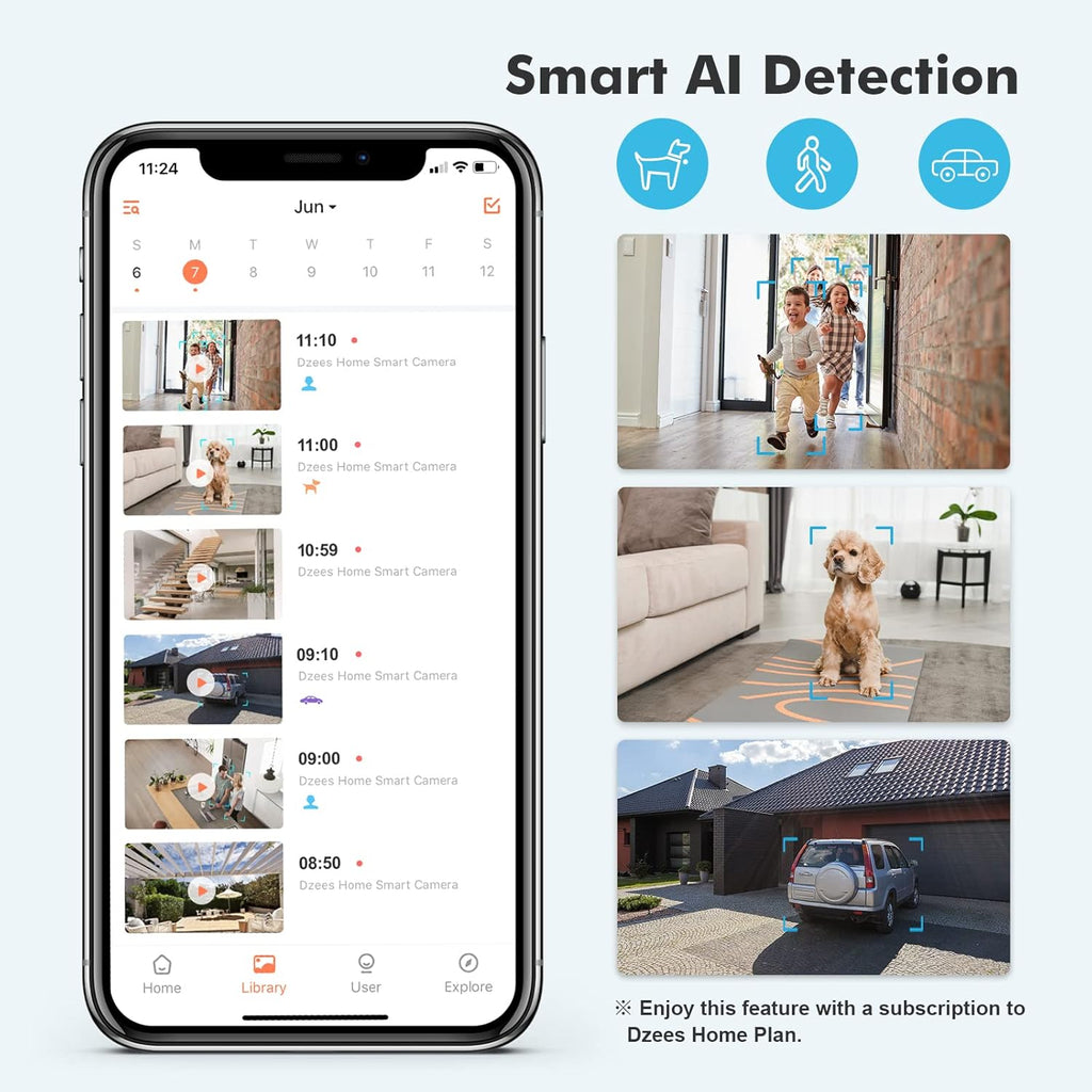 Wireless Outdoor Security Camera with Spotlight & Siren, 1080P Battery Powered, AI Motion Detection, 2-Way Audio, Color Night Vision, IP66 Weatherproof N5904