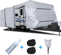 Rip-Stop RV Cover Windproof Waterproof Travel Trailer Cover Fits 18'1" - 20' Long with Gutter Covers T968