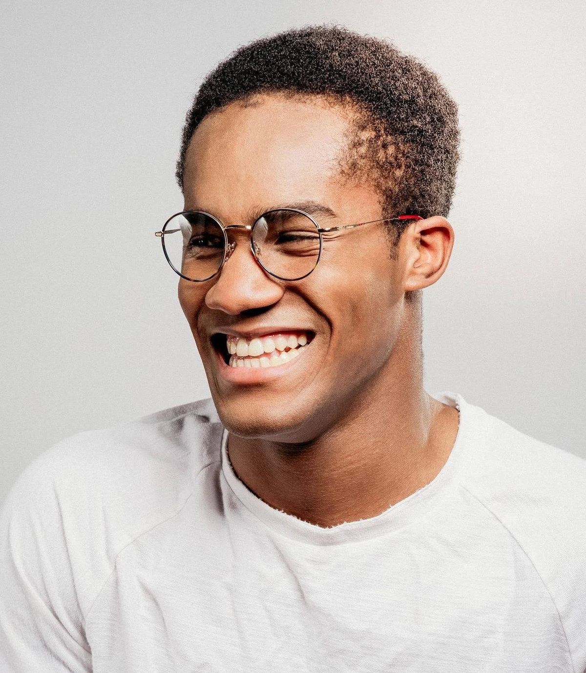 Gold Black Eyeglasses I9398