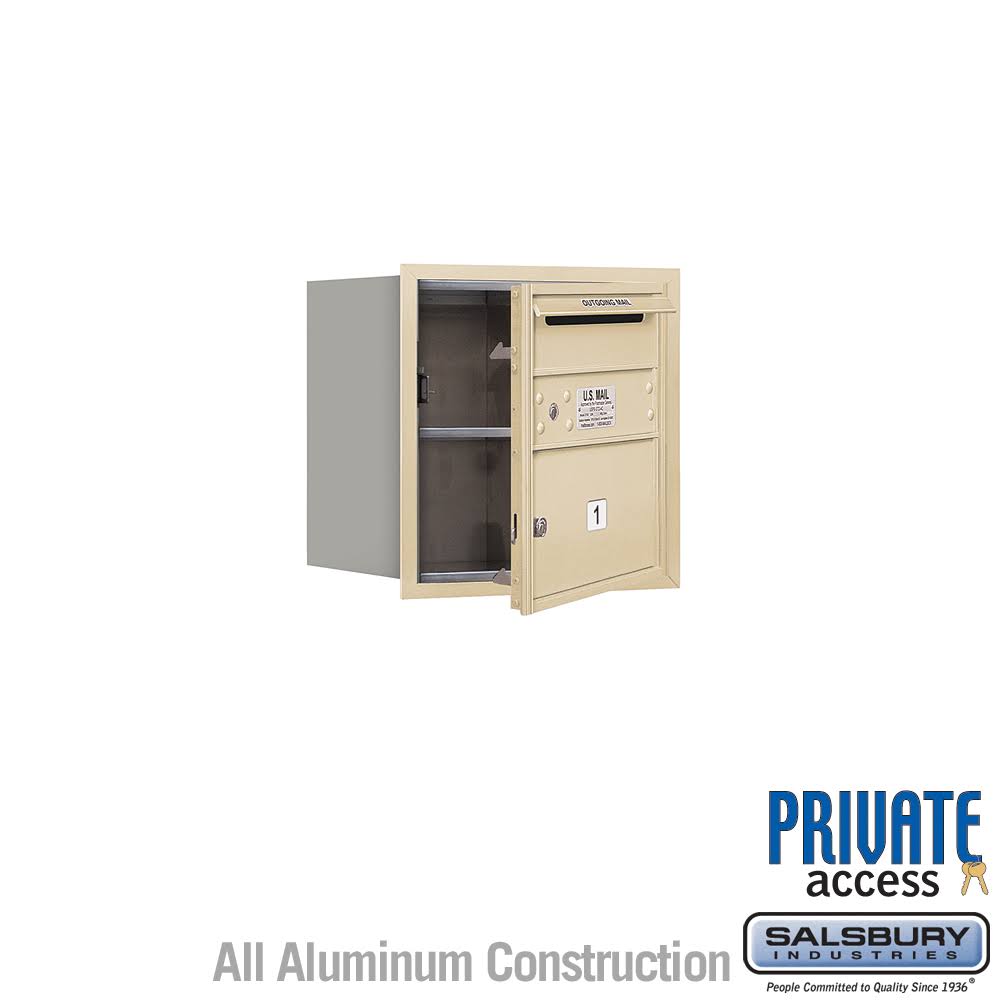 4C Horizontal Mailbox, Sandstone T6037