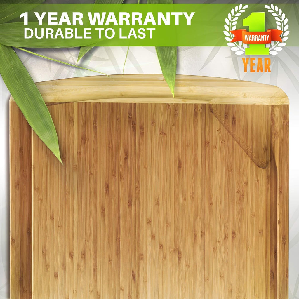 Bamboo Cutting Board with Handles and Juice Groove, Pack of 2 M241587