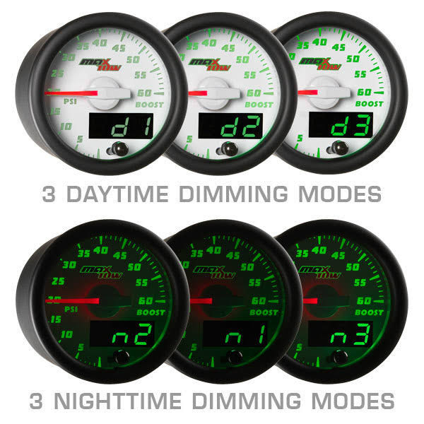 White & Green MaxTow Wideband Air/Fuel Ratio Gauge Y170839