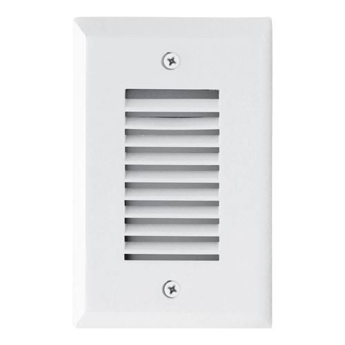 Mini LED Step Light with Angled Louver, Vertical Mount, 2W, 12V, 4000K, White K4536