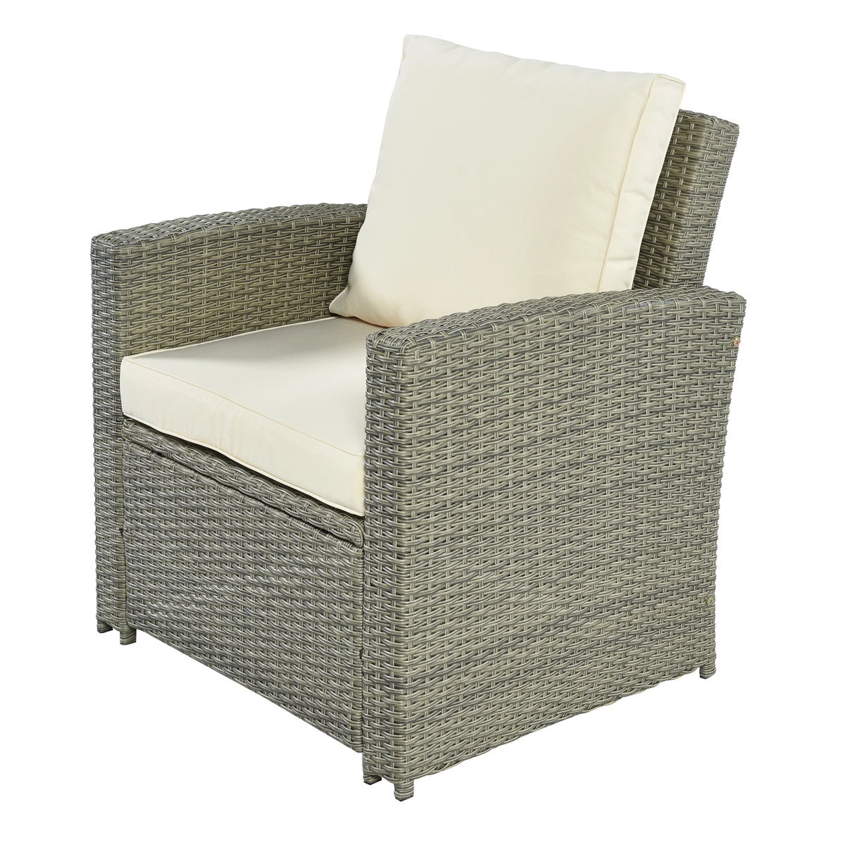 5 Piece Rattan Sectional Seating Group with Cushions and Table W449907