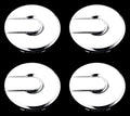 Set of 4 Chrome Wheel Hub Center Caps for Hummer H2 Q251