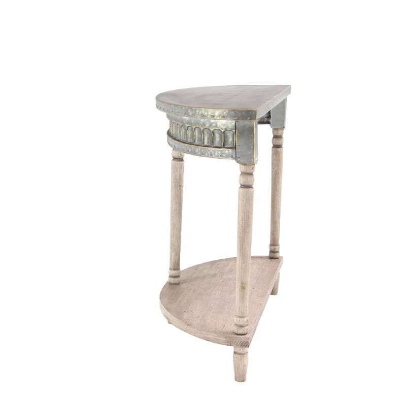 Beige Farmhouse Metal Console Table A15278