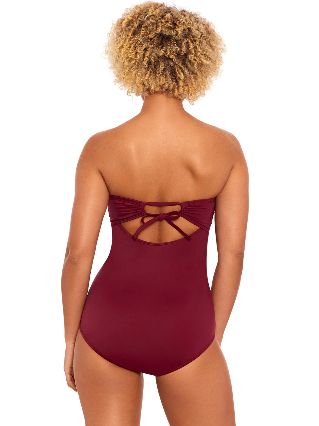 Bandeau Twist Front One Piece Swimsuit F24215