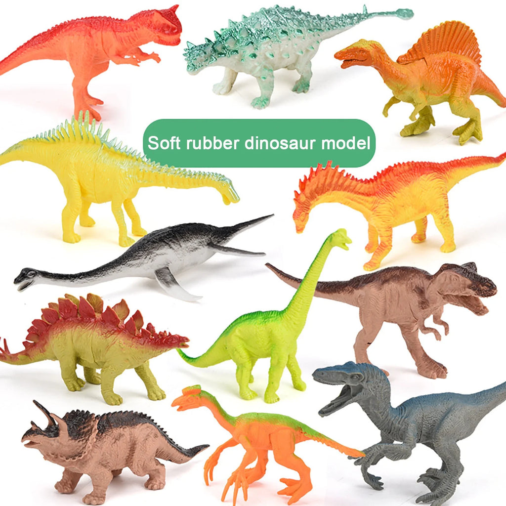 12Pcs Dinosaur Action Figures Playset Toys I874295