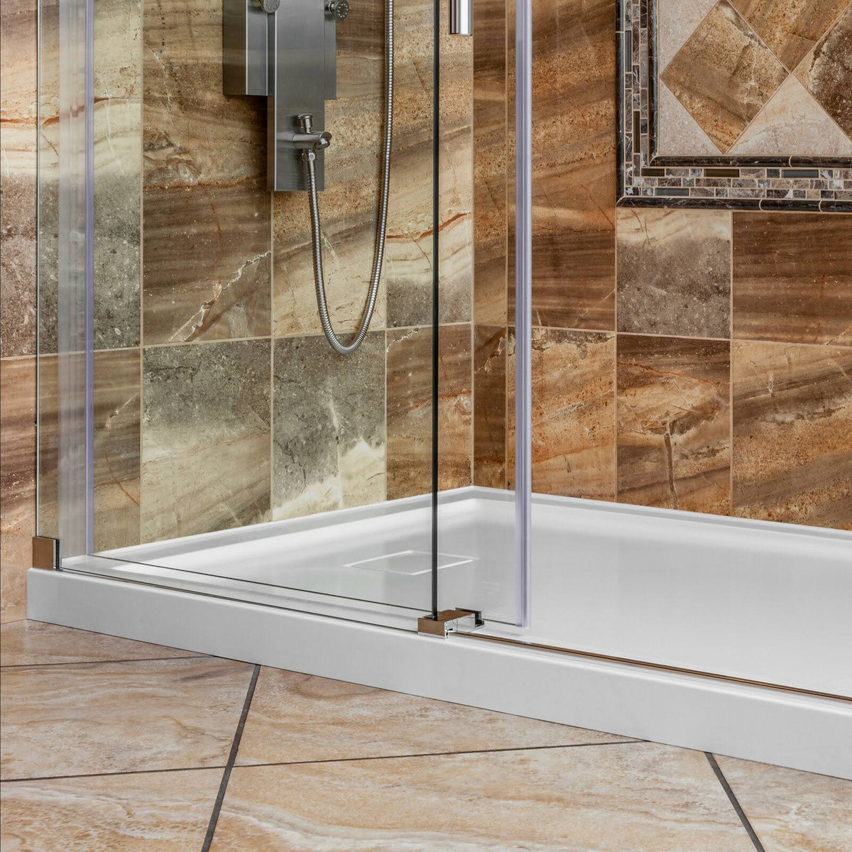 60 x 30 Right Double Threshold Shower Pan Base O34618