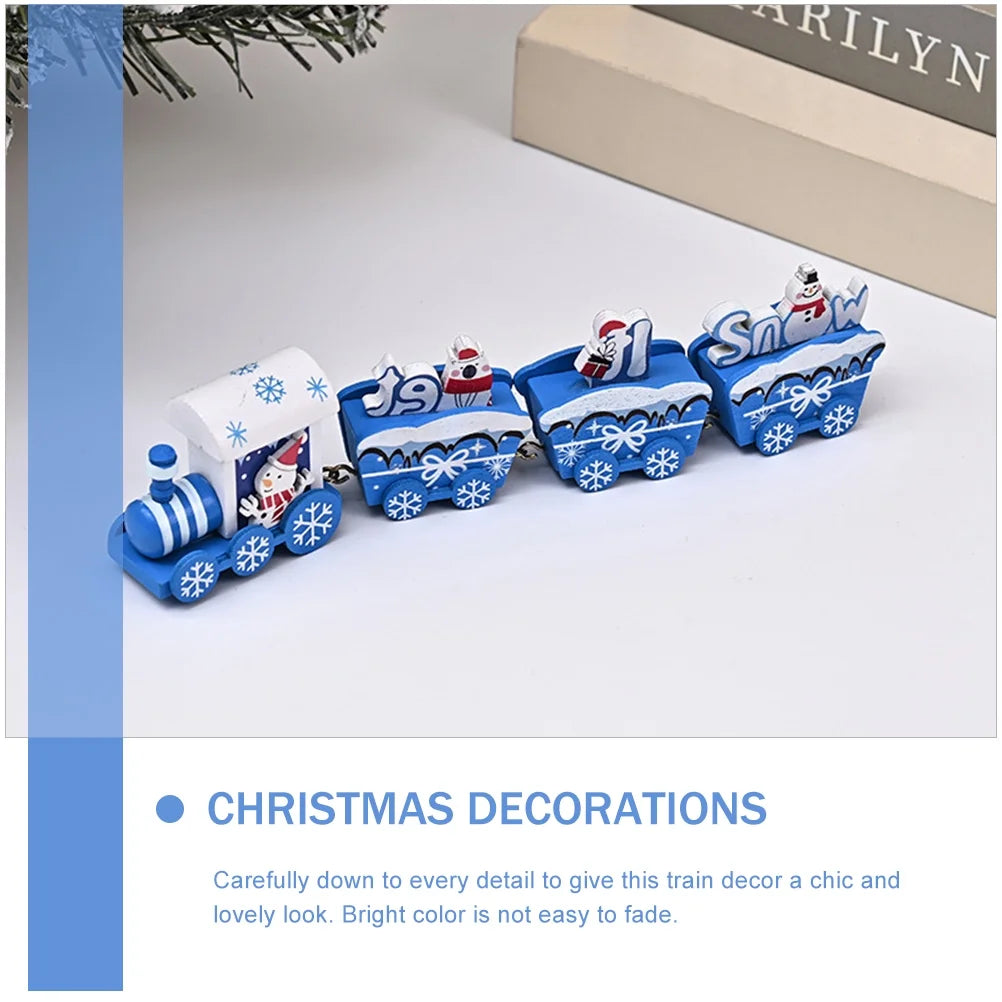 Christmas Wooden Train Playset 4 Boxes T531