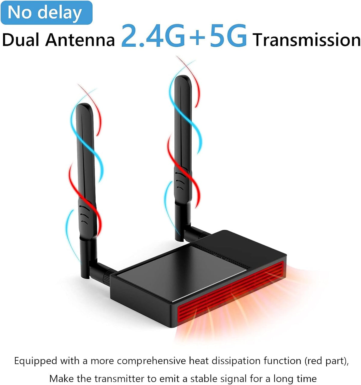 Wireless HDMI Transmitter and Receiver Extender Kit, 4K@30Hz, 2.4/5GHz D11472